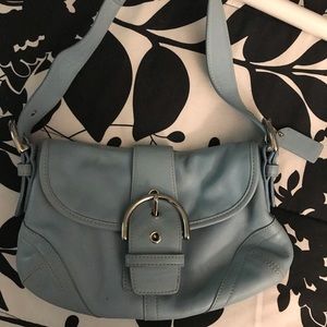 COACH - light blue leather purse